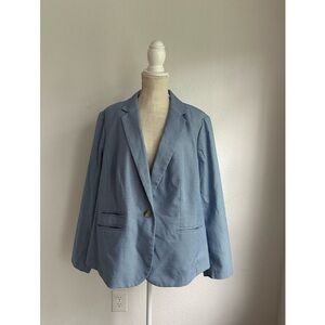 Talbots Blue and White Patterned Blazer